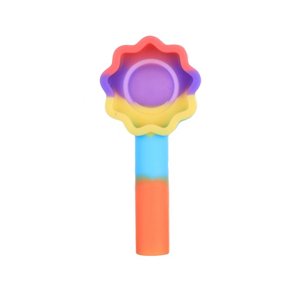 Mini Round Pastel Fidget Popper with Keychain children kid pop it purse fidge pencil topper 
