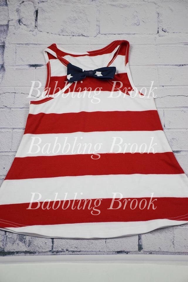 July 4th Tank with Bow - Misses - Babbling Brook